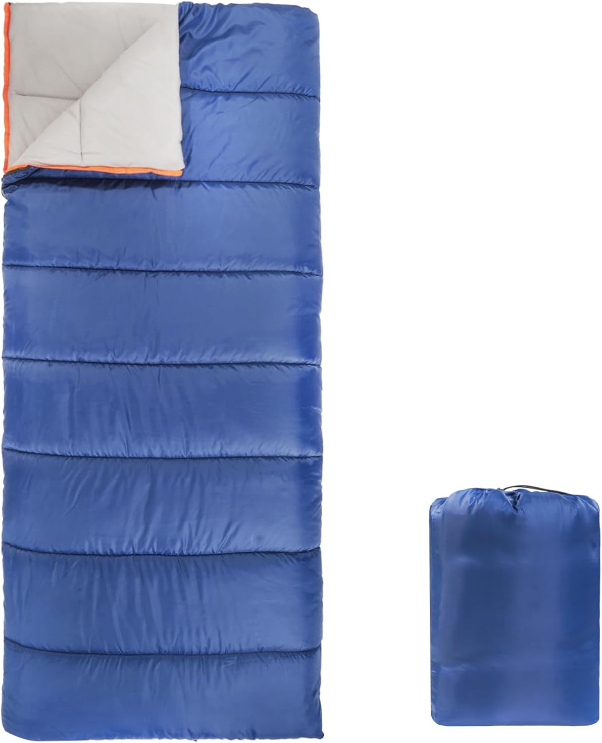 61sBVv7QttL._AC_SL1500_.jpg -1℃ Cool Weather Sleeping Bag, Lightweight Blue Hiking Style - Image 1