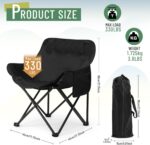 Lightweight Moon Chair 2-Pack, 600D Oxford Cloth with Storage Bag, 330 lbs Load Capacity - Image 2
