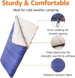 -1℃ Cool Weather Sleeping Bag, Lightweight Blue Hiking Style - Image 2