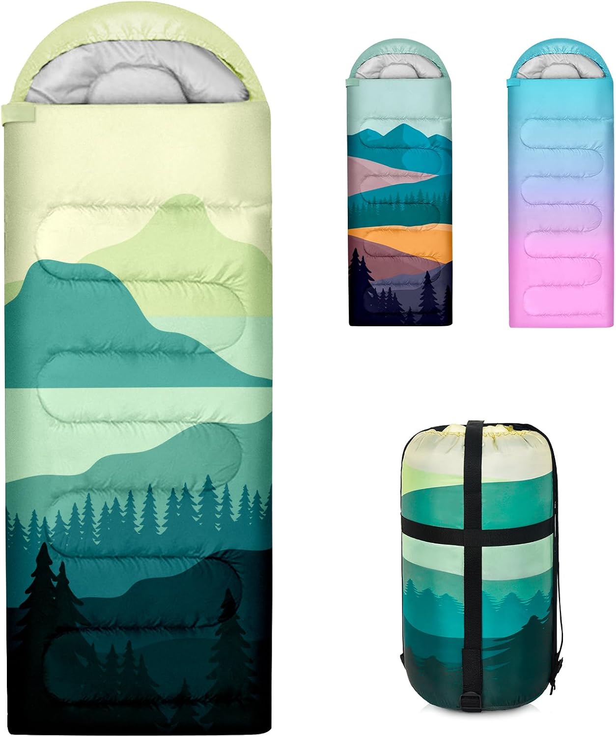 71iA1vmKvL._AC_SL1500_.jpg Waterproof and Lightweight Adult Sleeping Bag, Suitable for Hiking in All Seasons - Image 1