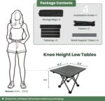Two-Piece Ultralight Folding Camping Table, Small Beach Table with Portable Bag - Image 2