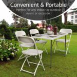 4-Foot Adjustable Heavy-Duty Folding Table with Handles and Steel Frame - Image 2